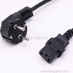 Europe type VDE extension cords standard power cable schuko male plug insert with female plug