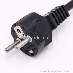 Europe type VDE extension cords standard power cable schuko male plug insert with female plug