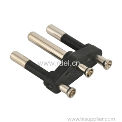 three pins swiss plug insert with RoHS