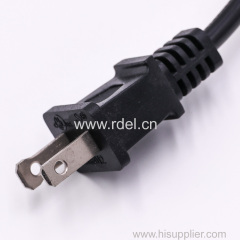 PSE/JET approved 110v ac power cable japan 2-pin plug