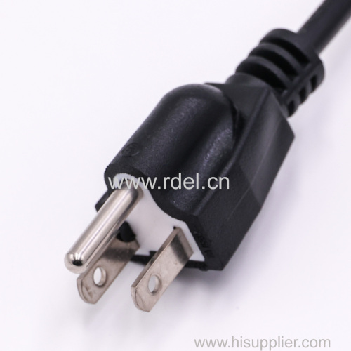 UL Approval US Standard NEMA 5-15R to Wire Leads AC power cord with plug