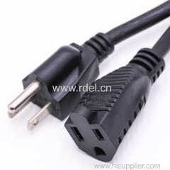 UL Approval US Standard NEMA 5-15R to Wire Leads AC power cord with plug