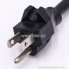 UL Approval US Standard NEMA 5-15R to Wire Leads AC power cord with plug