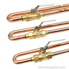 U-shape medical Brass gas ball Valve the mandrel bent U-type allows piping to enable the installation of zone boxes