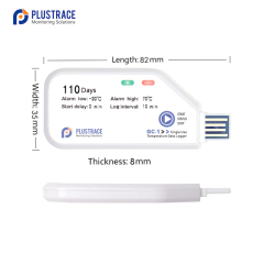 PLUSTRACE Disposable USB Temperature data logger recorder Product.