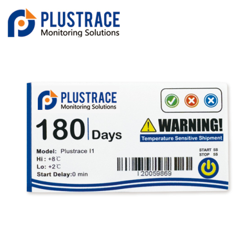 PLUSTRACE Mini Temperature sensor labels Digital Temperature indicator.