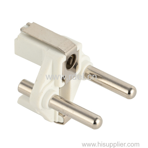 turkey plug insert with 4.0mm 2 pins (6/10a german schuko plug & socket)