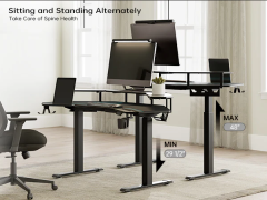 Office furniture computer height adjustable electric desk sit stand desk electric frame lifting smart desk