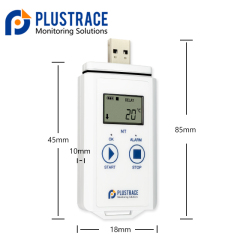 PLUSTRACE Multiple use Temperature data loggers with LCD display.