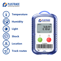 PLUSTRACE 4G High accuracy Temperature tracker Real time Location sensor Humidity data logger.