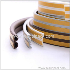 5.5mmx9mmx5m (2.5Mx2rolls) P-Section EPDM Rubber Strip Brown P-Section EPDM Draught Excluder Brown