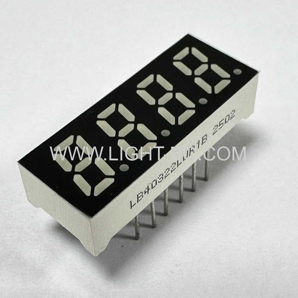 ultra parlak kırmızı 4 haneli 8mm 7 segment led ekran ortak katot