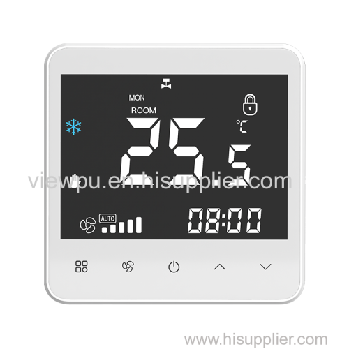 WIFI Tuya smart Air Conditioner Cooling Heating fan speed controlling Thermostat With 4/2 Pipes fcu Controller