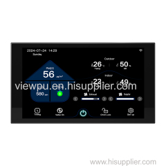 High End 7 Inch VOC PM2.5 CO2 WIFI RS485 Modbus Fresh air Intelligent Ventilation HVAC Fan Controller