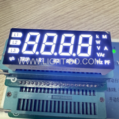 Customized Ultra bright white 7 Segment LED Display 4 Digit 12mm common cathode for multimeter