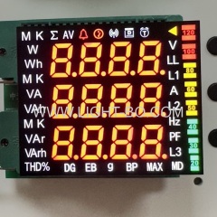 Multicolour 3 Row 4 Digit 7 Segment LED Display 11mm common anode for Electrical multimeter Panel