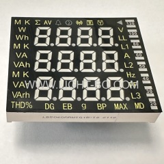 Multicolour 3 Row 4 Digit 7 Segment LED Display 11mm common anode for Electrical multimeter Panel