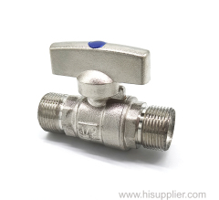 2-Piece 1/2Inch Male X Male Nickel Plated Medical Gas Ball Valve