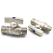 2-Piece 1/2Inch Male X Male Nickel Plated Medical Gas Ball Valve