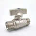 2-Piece 1/2Inch Male X Male Nickel Plated Medical Gas Ball Valve