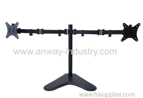 Dual LED LCD Monitor Free-Standing Desk Stand for 2 Screens up to 27 Inch