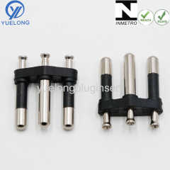 Brazil Inmetro Approved 3pins Solid pins Plug Insert