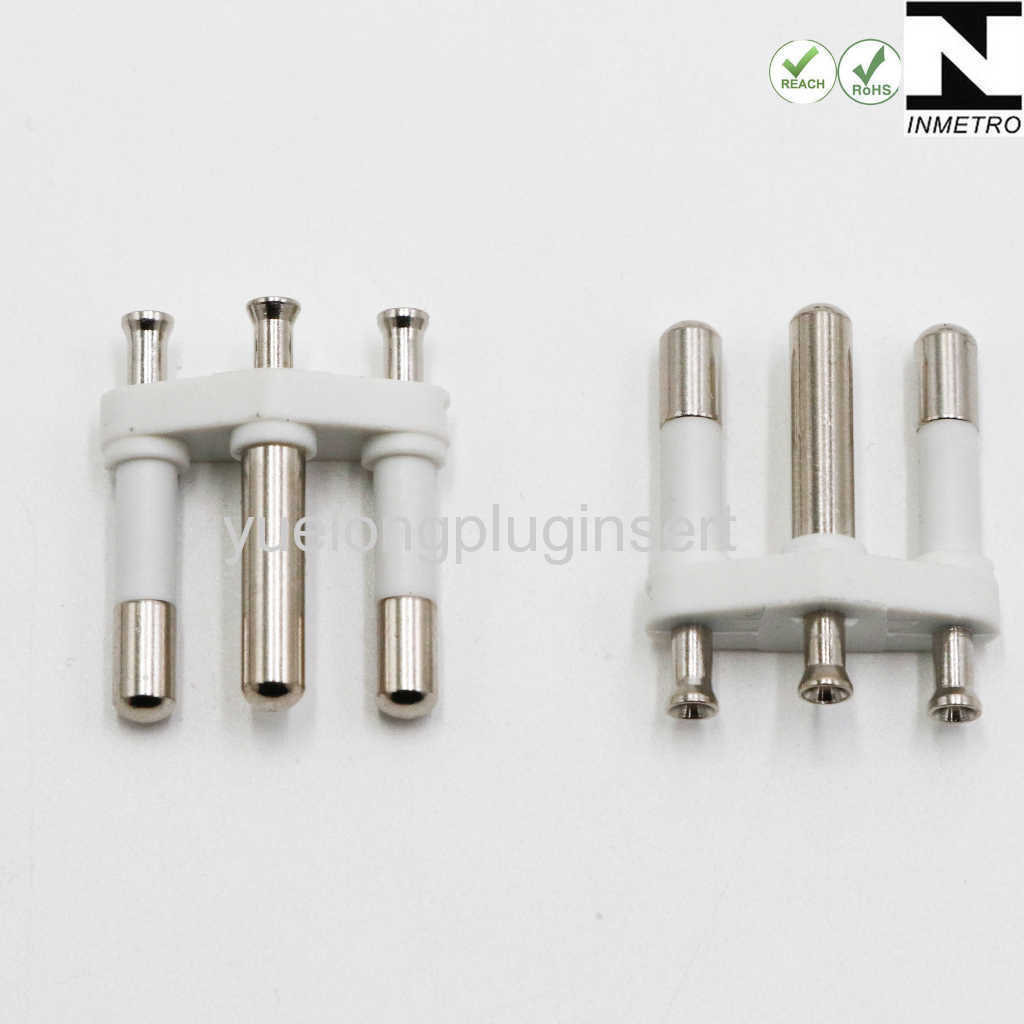 Brazil Inmetro Approved 3pins Solid pins Plug Insert