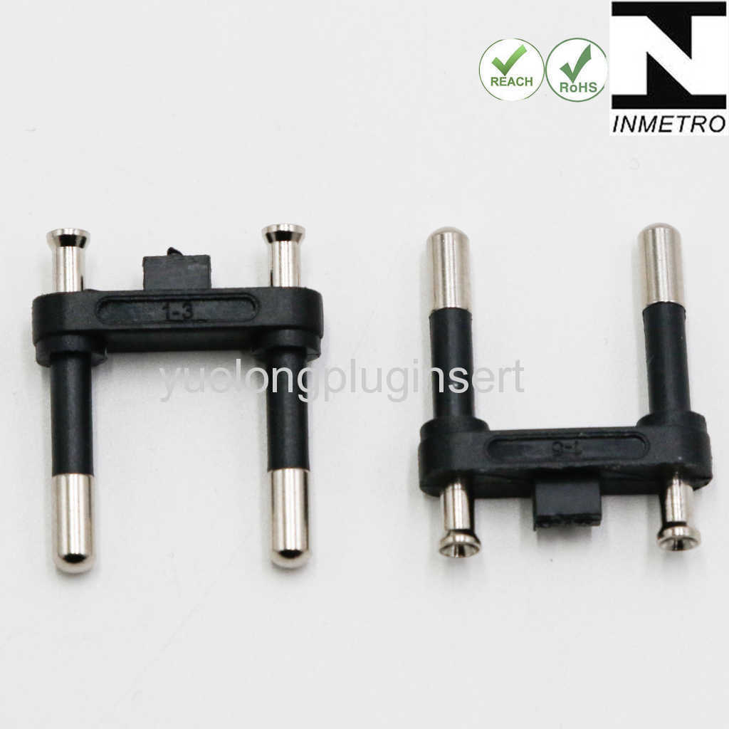 Brazil Inmetro Approved 3pins Solid pins Plug Insert