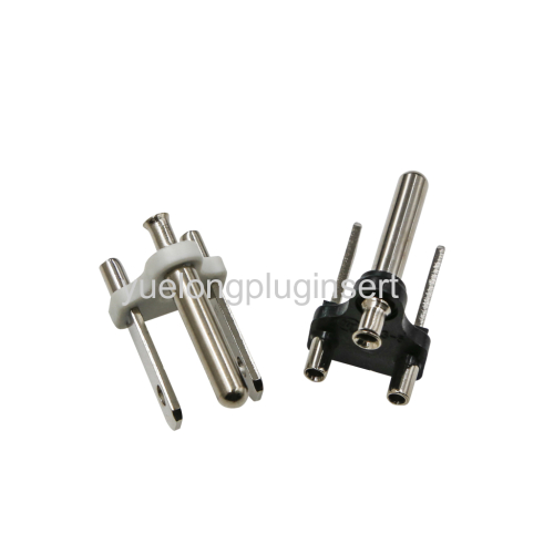 UL-Certified NEMA L5-15 America Plug Insert with Solid Copper Alloy Pins