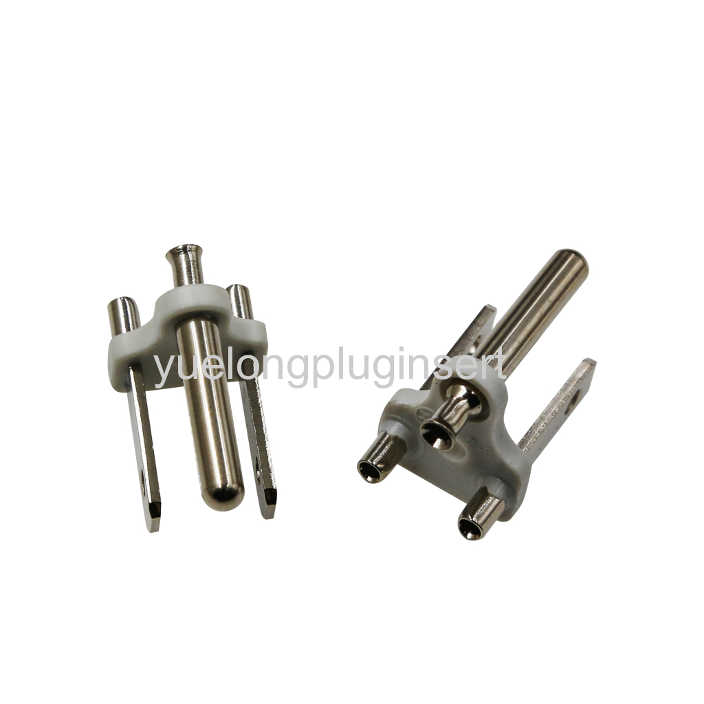 UL-Certified NEMA L5-15 America Plug Insert with Solid Copper Alloy Pins