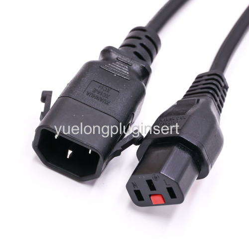 IEC C13 to C14 Socket Power Cable with Lock