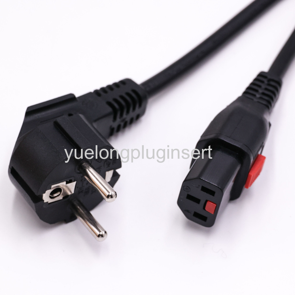 IEC C13 to C14 Socket Power Cable with Lock