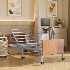 Foldable Twin XL German Okin Motor Electric Hospital Bed with Underbed Lighting