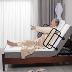 Luxury Upholstered Multi-Functional Okin Motor Massage Electric Adjustable Bed with Built-in Mattress