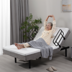 Luxury Upholstered Multi-Functional Okin Motor Massage Electric Adjustable Bed with Built-in Mattress