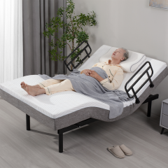 Luxury Upholstered Multi-Functional Okin Motor Massage Electric Adjustable Bed with Built-in Mattress