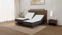 Zero Clearance Wireless Remote Upholstered Multi-functional Okin Motor Massage Electric Bed