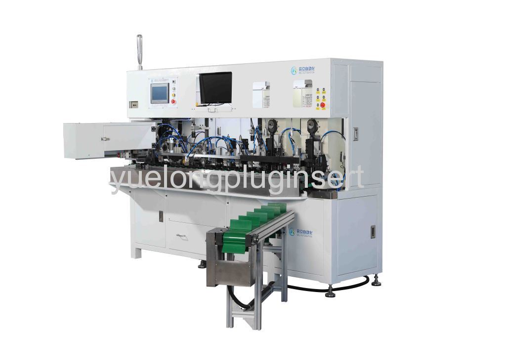 Automatic Three Core Round Wire Cutting Stripping and Riveting Double-head Machine