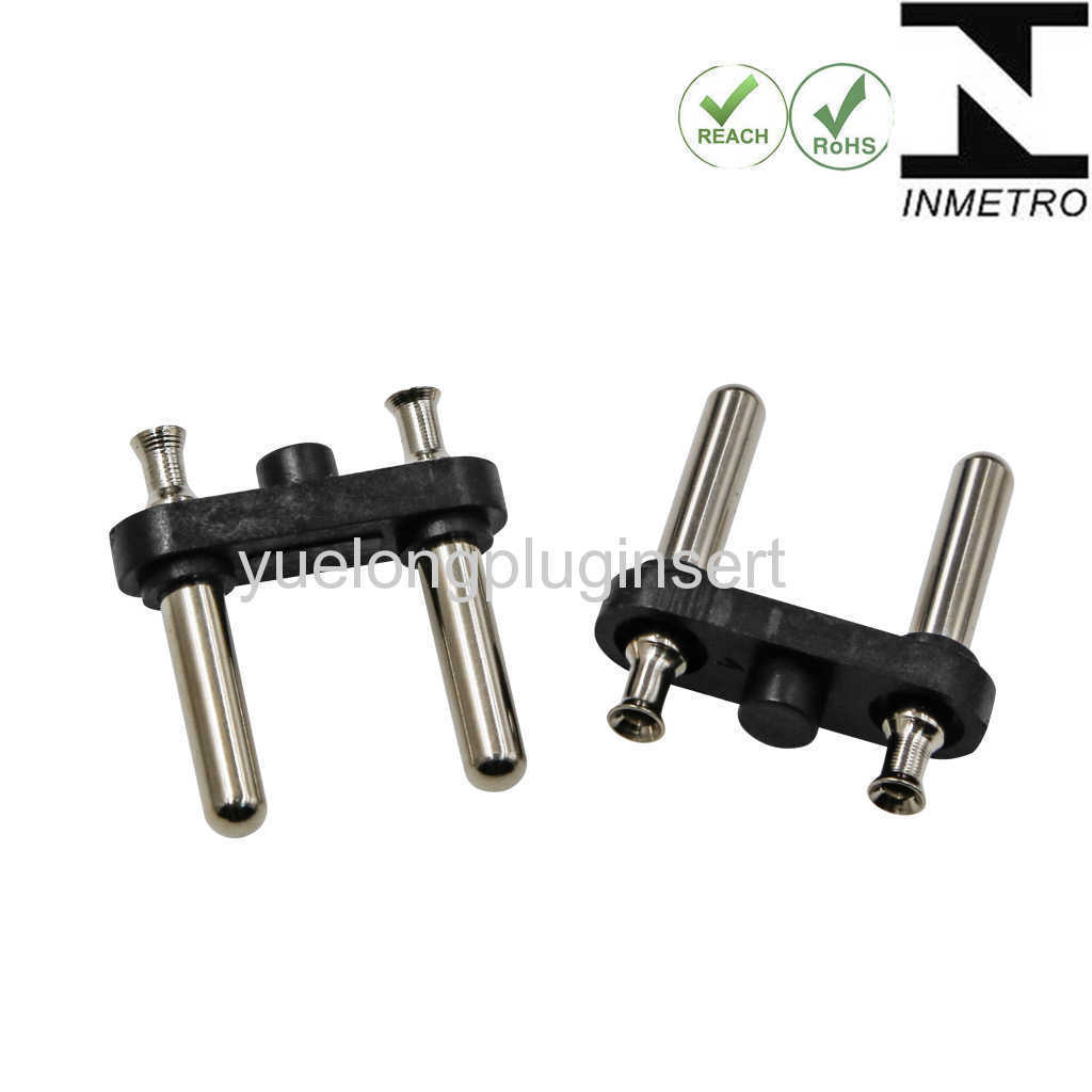 Brazilian Electrical Plug Inserts Inmetro 2/3-Pin Hollow/Solid