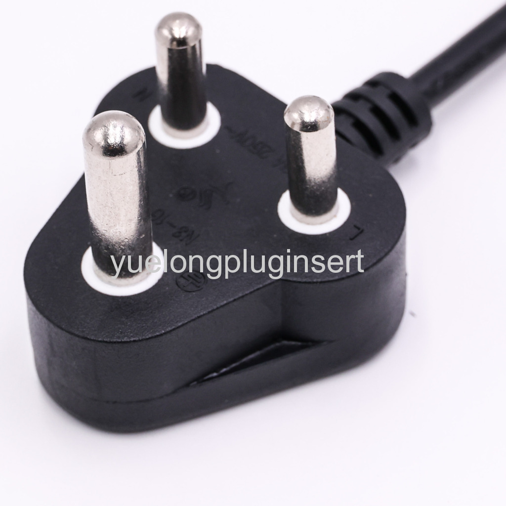 South Africa Plug to IEC 320 C8 Power Cable