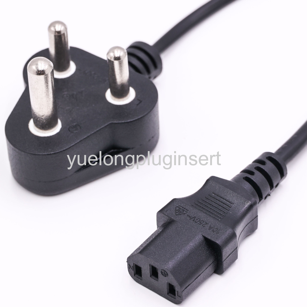 South Africa Plug to IEC 320 C8 Power Cable