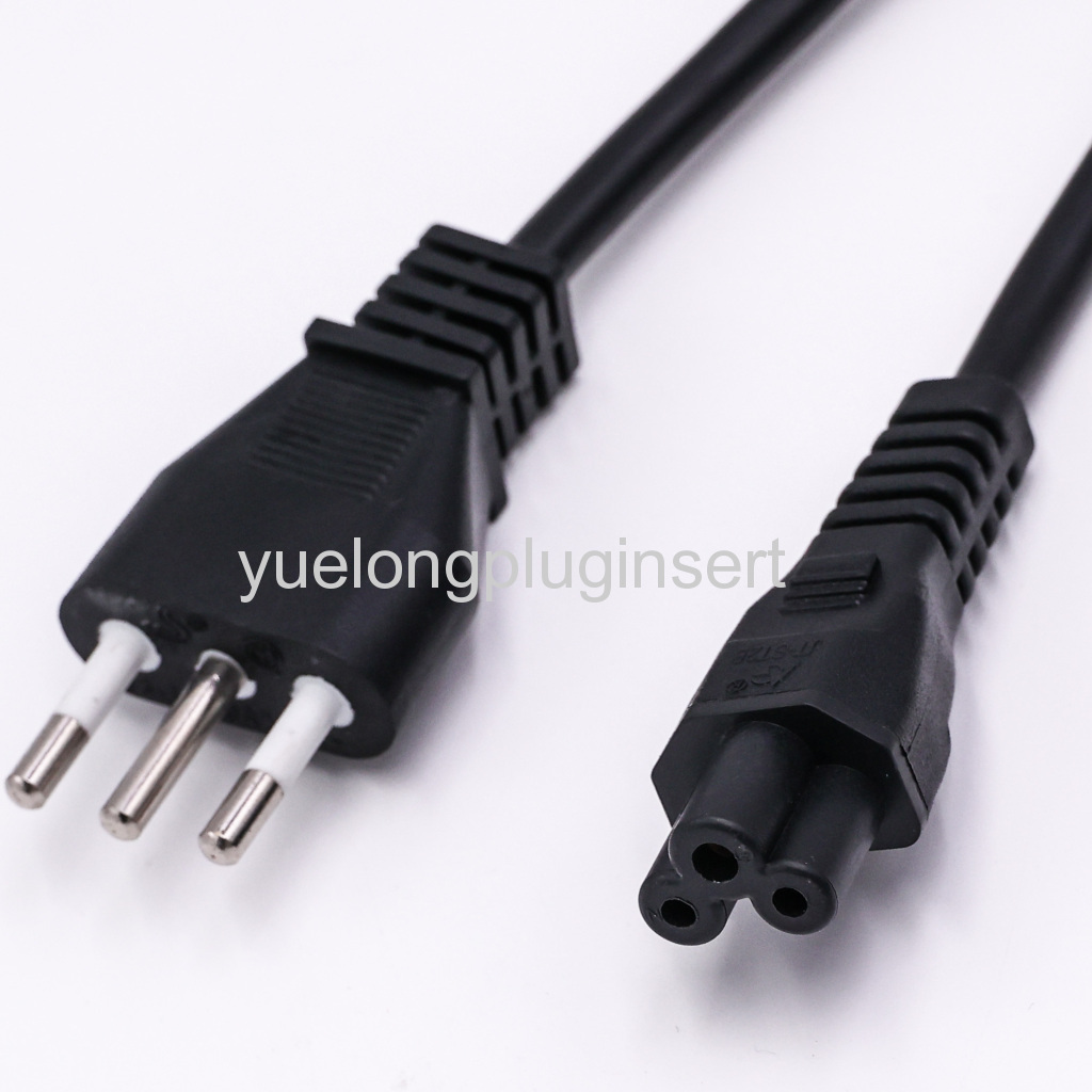 IMQ Approved Italy 3Pins Plug to IEC C5 Socket Power Cable
