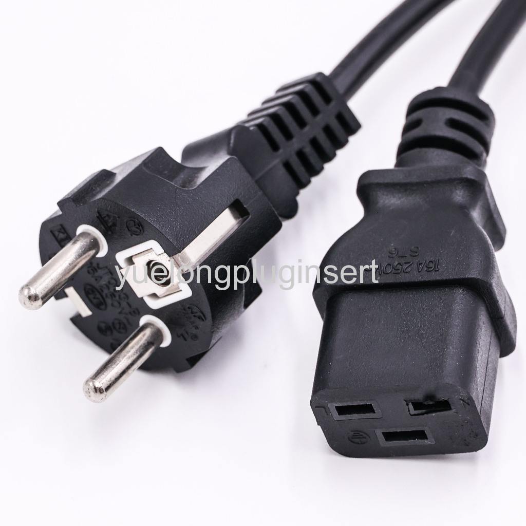 VDE French Plug to IEC C19 Power Cable
