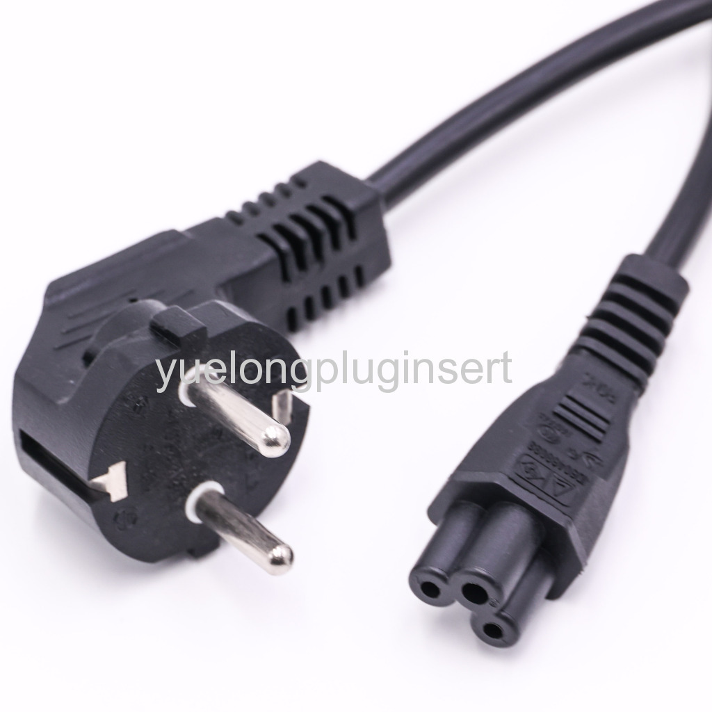 Turkey Plug insert to IEC C5 Socket Power Cable