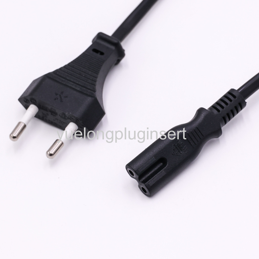 Europr Schuko Plug to IEC C8 Socket Power Cable