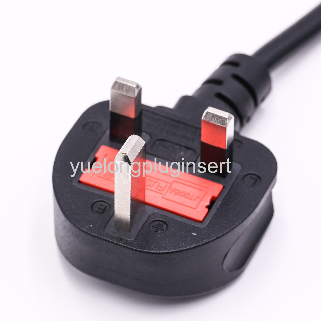 UK Plug with Fuse to IEC C13 Power Cable
