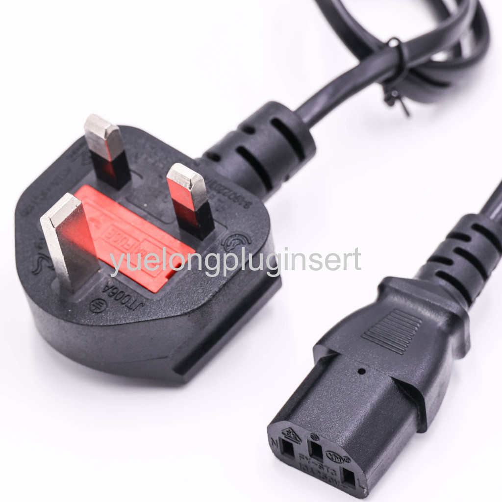 UK Plug with Fuse to IEC C13 Power Cable