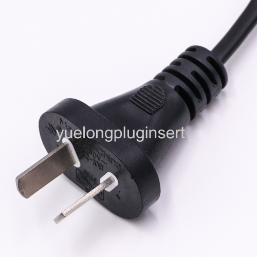 Chinese 3C Approved Plug to IEC C8 Power Cable