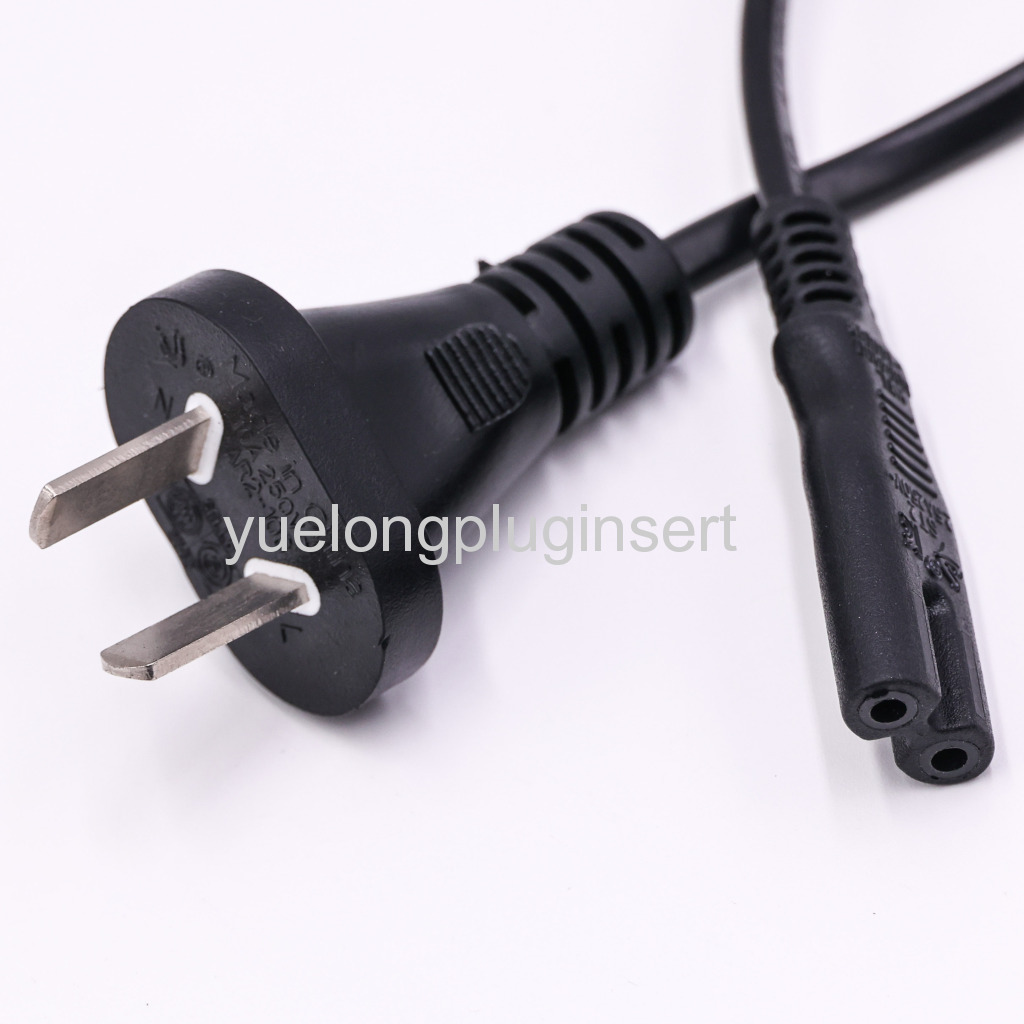 Chinese 3C Approved Plug to IEC C8 Power Cable