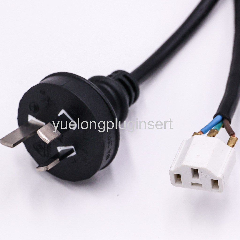 SAA Australia 3pins Plug to Unmoulded C13 Socket Power Cable